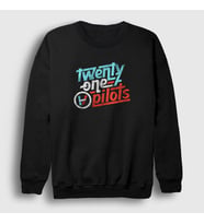 Presmono Unisex Siyah Retro Twenty One Pilots Sweatshirt 120040tt