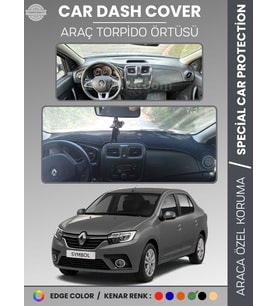 RENAULT SYMBOL 3 SAKLAMA GÖZSÜZ (2013-2021) Torpido Örtüsü Ön Göğüs Halı Torpido Koruma Tam Uyum