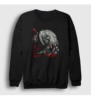 Presmono Unisex Siyah Blood Iron Maiden Sweatshirt 85491tt