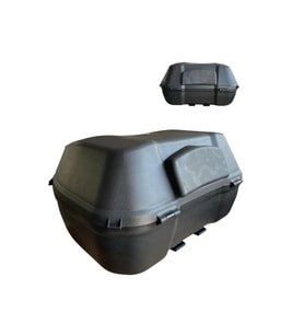 52 Litre Motosiklet Çantası Topcase Çift Kask Alır Tien Sırt Dayama Pedli Otomatik Kilitli Supermto (Renksiz)