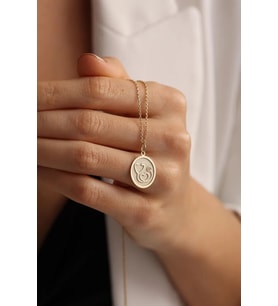 Kişiye Özel 925 Ayar Gümüş Steteskop Model Şık Kolye (Gold)