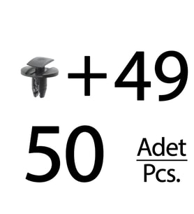 Peugeot, Citroen için Davlumbaz Klips- 50 Adet