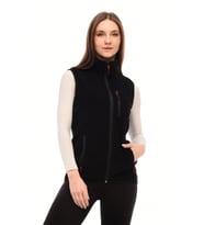 Ghassy Co. Kadın Spor Polar Yelek (Siyah-Kırmızı)
