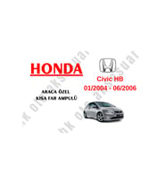 Honda Civic 01/2004 - 06/2006 Araca Özel Kısa Far Ampulü 9006