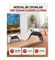 Mey İthalat® 2 Kollu Kablosuz 4K TV Uyumlu Klasik Oyun Konsolu