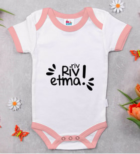 BK Kids Riv Riv Etma Tasarımlı Pembe Bebek Body Zıbın-1