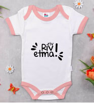 BK Kids Riv Riv Etma Tasarımlı Pembe Bebek Body Zıbın-1