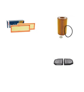Bosch Filtre Bakım Seti Mercedes SL R230 2002-2012 280 - 300 - 320 - 500 Hava + Yağ f. + Polen Filtre Kraftvoll