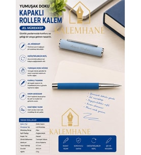 Kişiye Özel Mat Pastel Renk Ahşap Kutulu Roller Kalem