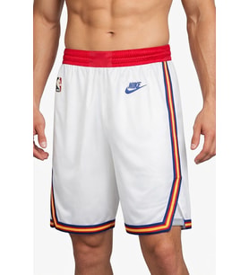 Nike Golden State Warriors Hardwood Basketball Shorts Erkek Basketbol Şortu Beyaz