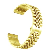 22MM Gear S3 Watch 4 -GT2 GT2E 46MM Kayış,Kordon Seramik Paslanmaz Çelik (Gold)