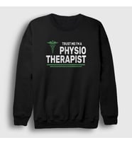 Presmono Unisex Beyaz Trust Hediye Physiotherapist Fizyoterapist Sweatshirt 545571tt (Siyah)
