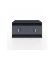 Kronos Konsol 6 Raflı 4 Kapaklı 176x59x99 Antrasit-Antrasit