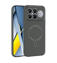 Lexroo Xiaomi Poco F8 Ultra Kılıf M-Safe Şarj Özellikli Kamera Korumalı Elio Sert PC Kılıf - Siyah
