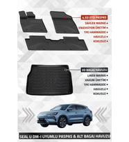BYD Seal U Dm-i 2024+ Uyumlu LİNER Marka 3D Kulaksız ALT Bagaj Havuzu + SAHLER 4.5D Oto Paspas