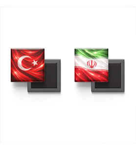 Buzdolap Magnetleri - İran Bayrağı ve Türk Bayrağı - 2'li Set Magneti