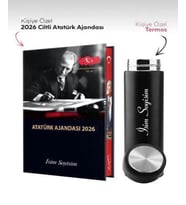 Kişiye Özel 2026 Atatürk Ciltli Ajanda ve Termos