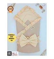 PİKE BEBEK BATTANİYESİ KUNDAĞI %100 PAMUKLU ÇIKARILABİLEN İÇ ELYAF YENİDOĞAN HASTANE ÇIKIŞI (Sütlü Kahve)