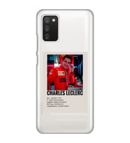 Samsung Galaxy A02S Uyumlu Charles Leclerc Desenli Şeffaf Telefon Kılıfı
