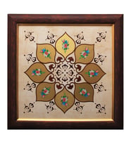 e38 EL İŞÇİLİĞİ TARAMA BUKETLİ  KALEMİŞİ  TABLO 98*98 cm - 4478