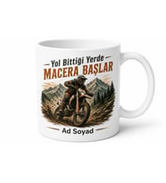 Enduro Motor Temalı Baskılı Kupa Bardak Motosiklet Hediye