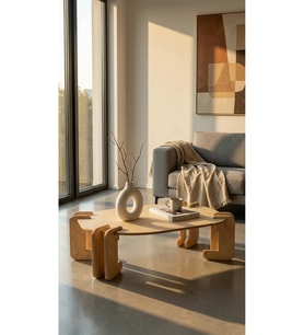 Doğal Ahşap Orta Sehpa 60 x 80