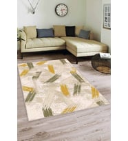 Yeşil Sarı Spor Kaymaz Taban Makinede Yıkanabilir Halı FR07 - 100 x 160 cm
