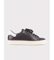 Hakiki Deri Siyah Sneaker Bağcıklı Kadın Spor Ayakkabı