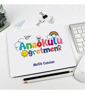 Kişiye Özel Anaokulu Öğretmenine Hediye Mousepad