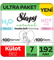 Sleepy 7 Beden Külot Bez Natural Double Soft Ultra Paket 48x4 192 Adet