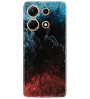 Infınix Note 30 Kılıf Resimli Desenli Baskılı Silikon Red Blue Black Abstact 1386