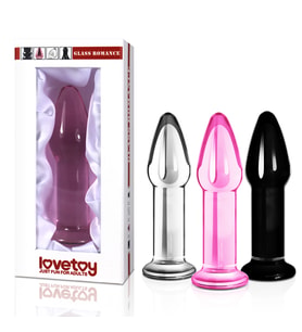 Lovetoy Glass Romance 13 Cm ve Vajinal Cam Plug Dildo