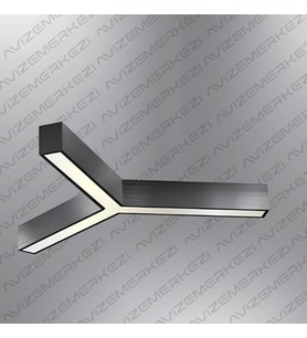 D-9012-1S Y Linear Aydınlatma Modern Led Avize