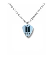 BTS K-Pop Grubu Pena Şeklinde Çift Taraflı Rock İşaretli Unisex Metal Kolye (Gümüş)