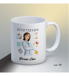 Kişiye Özel Diyetisyen Temalı Kupa Bardak