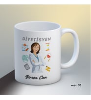 Kişiye Özel Diyetisyen Temalı Kupa Bardak