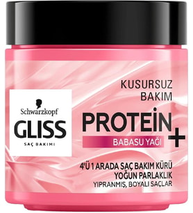 Gliss 4'Ü 1 Arada Yoğun Parlaklık Veren Saç Bakım Kürü 400 Ml
