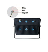 CATA CT 4659 Cata 100 W Slim Led Projektör CATA (Beyaz)