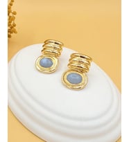 Bebe Mavisi Marka Model Pirinç Gold Küpe