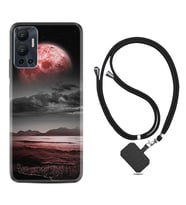 Infınix Hot 12 Kılıf Resimli Boyun Askılı İpli Desenli Silikon Series Red World 1836