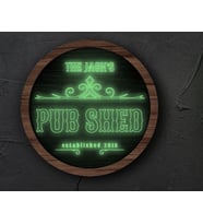 BK Gift Kişiye Özel Led Işıklı Yuvarlak Bar Tabelası, Işıklı Tabela, Bar Dekorasyonu, Duvar Dekoru, Home Bar Tabela-24