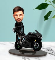 Kişiye Özel Motorcu Erkek Tasarımlı Karikatür Biblo