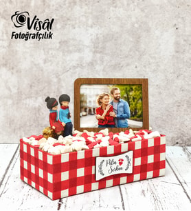 Kişiye Özel Fotoğraflı ve İsimli Hediye Kutusu