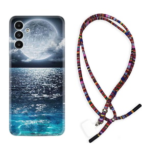 Samsung A23 A31 A32 A50 A51 A52 A53 A70 Kılıf Boyun Asklı Rasta Silikon Great Moon 1301