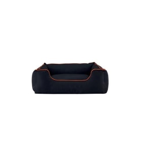 Pet Comfort Alpha Köpek Yatağı Siyah w Turuncu Biye L 105x85cm