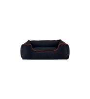 Pet Comfort Alpha Köpek Yatağı Siyah w Turuncu Biye L 105x85cm