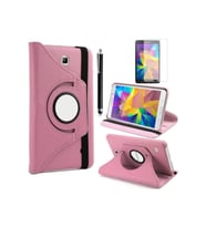 Samsung Galaxy Tab 4 7.0 T230 Uyumlu Zore Dönebilen Standlı Kılıf (Açık Pembe)