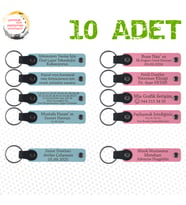 Gök Mavi & Pembe, 10’lu Set, Kişiye Özel Anahtarlık, Kurumsal Etkinlik Katılımcılarına Hediye