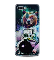 Oppo A5S A15 A16 A54 A55 A73 A74 Kılıf Desemli Silikon Astronot Panda 1755