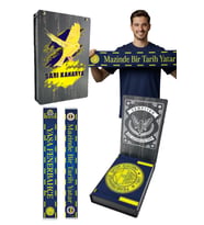 UNISEX YAŞA FENERBAHÇE ŞAL UV KUTU HEDİYELİ (Sarı-Lacivert)